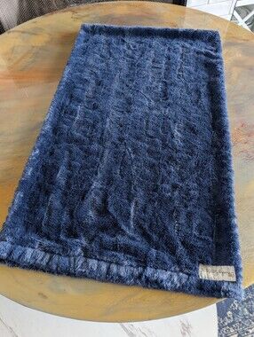Minky Couture Blue Soft Faux Fur Plush Pillow Cover Size 21"X36"